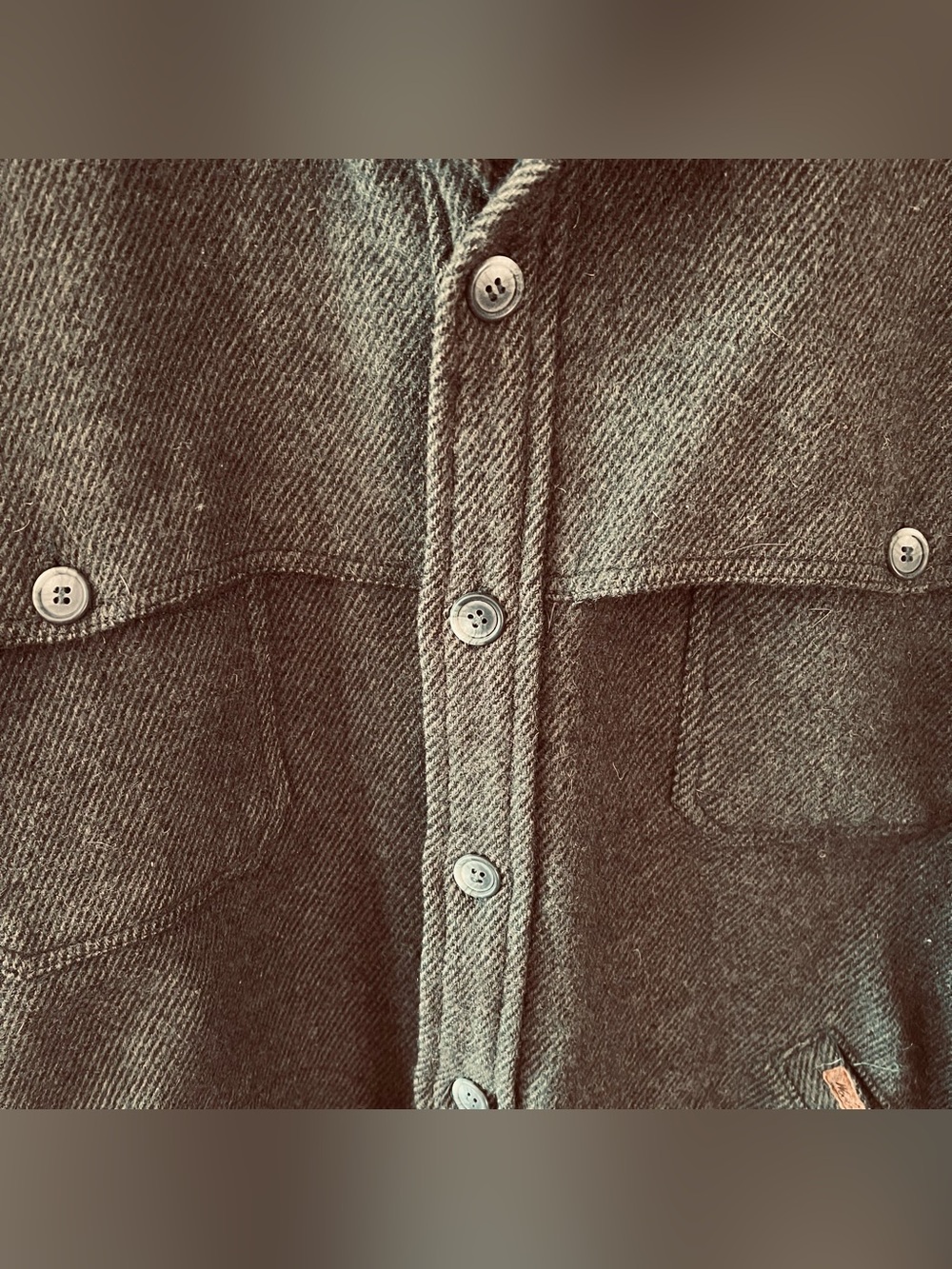 WOOLRICH Vintage Mens Chore Coat Shacket Army Green Wool Sz XXL 2X - Picture 4 of 9